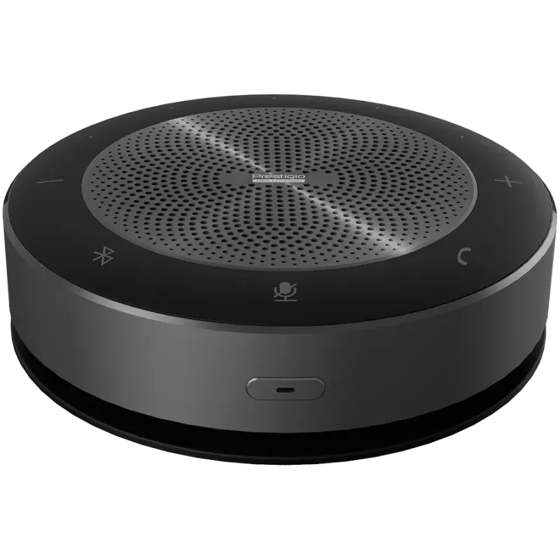 Prestigio Solutions Video Conferencing Speakerphone Alpha: 5W, 6 mic, 5m (Radius), Wireless charging, Connection via USB Type-C,