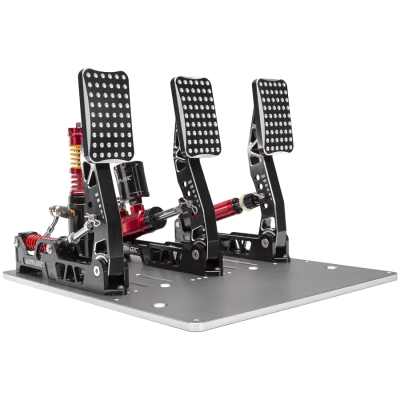 SIMAGIC Crimson Edition, Hydraulic Tri-pedal Set, 100kg Loadcell, Standard Throttle Plate. S309 - 1