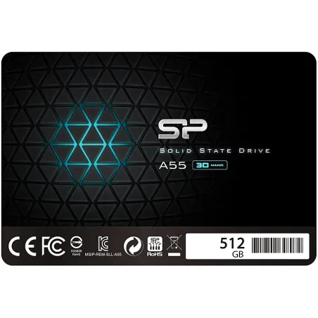 Silicon Power Ace - A55 512GB SSD SATAIII (3D NAND) 3D NAND, SLC Cache, 7mm 2.5'' Blue - Max 560/530 MB/s - Full Capacity - 1