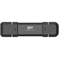 Silicon Power 500GB DS72 Dual USB-C/USB 3.2 Gen 2, Portable External SSD, Steam Deck and iPhone 15 Pro, R/W: up to 1050MB/s 850M