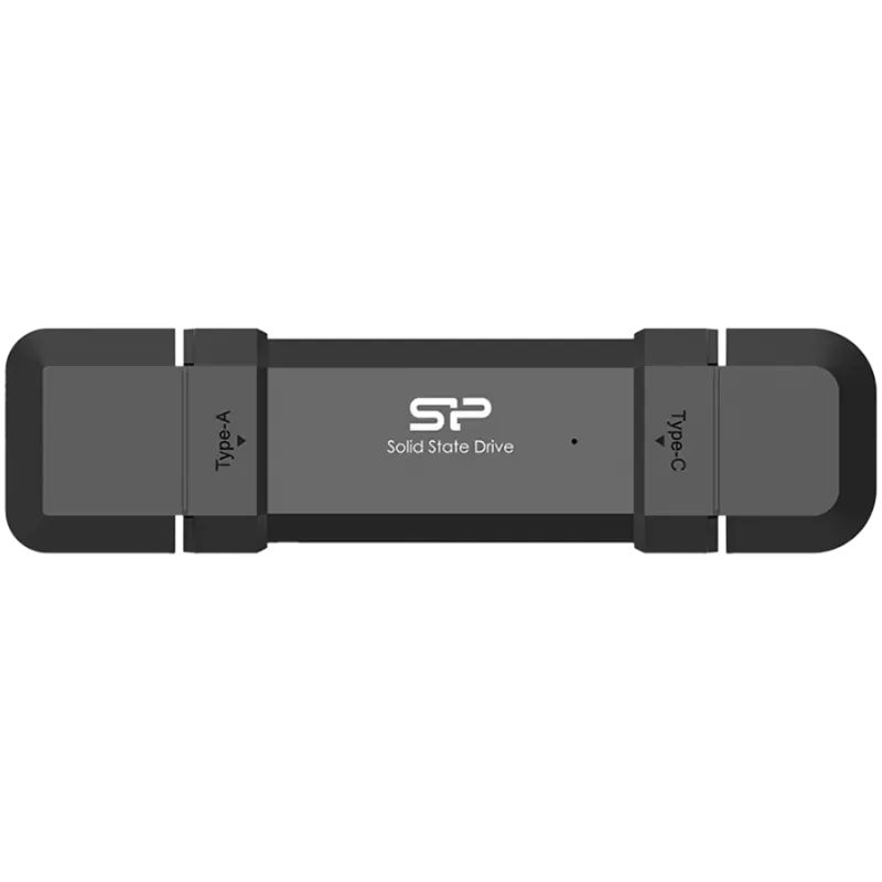 Silicon Power 500GB DS72 Dual USB-C/USB 3.2 Gen 2, Portable External SSD, Steam Deck and iPhone 15 Pro, R/W: up to 1050MB/s 850M