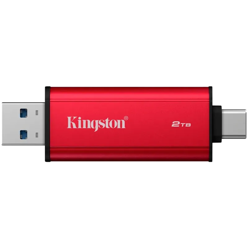 Kingston 2TB Dual USB-A/C Portable SSD, Up to 1050MB/s USB 3.2 Gen 2 - 1