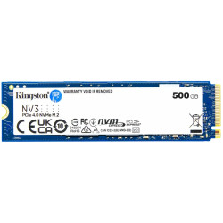 Kingston 500GB NV3 SSD M.2 2280 PCIe 4.0 NVMe, Read: 5,000/ Write: 3,000MB/s - 1