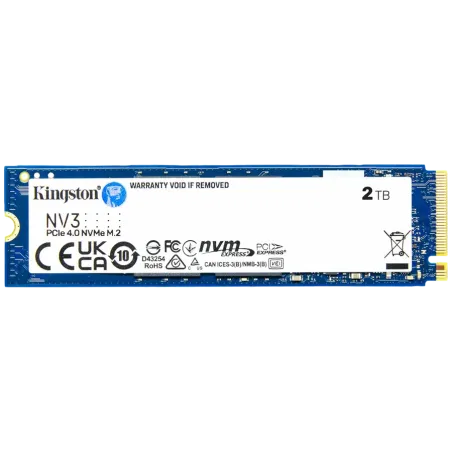 Kingston 2TB NV3 SSD M.2 2280 PCIe 4.0 NVMe, Read: 6,000/ Write: 5,000MB/s - 1