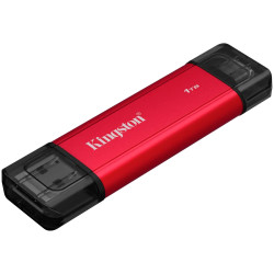 Kingston 1TB Dual USB-A/C Portable SSD, Up to 1050MB/s USB 3.2 Gen 2 - 3