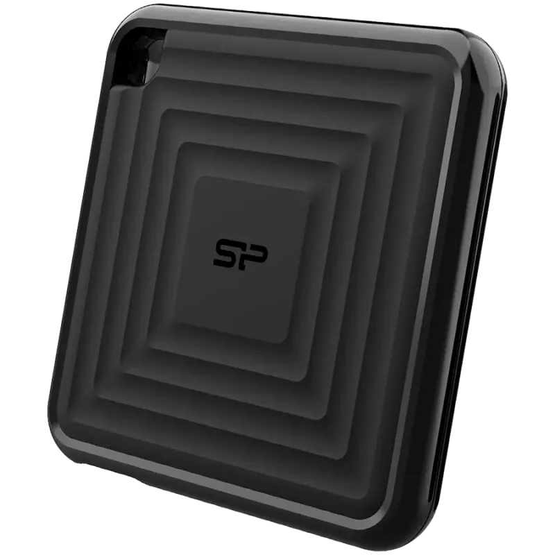 Silicon Power PC60 2TB Portable SSD SATAIII USB 3.2 Gen2 (Type-C) Portable SSD, R/W: up to 540MB/s 500MB/s, Black - 1
