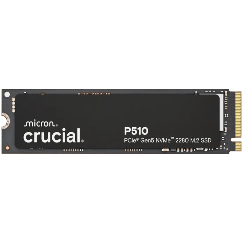 Crucial P510 1TB PCIe Gen5 NVMe 2280 M.2 SSD - 1