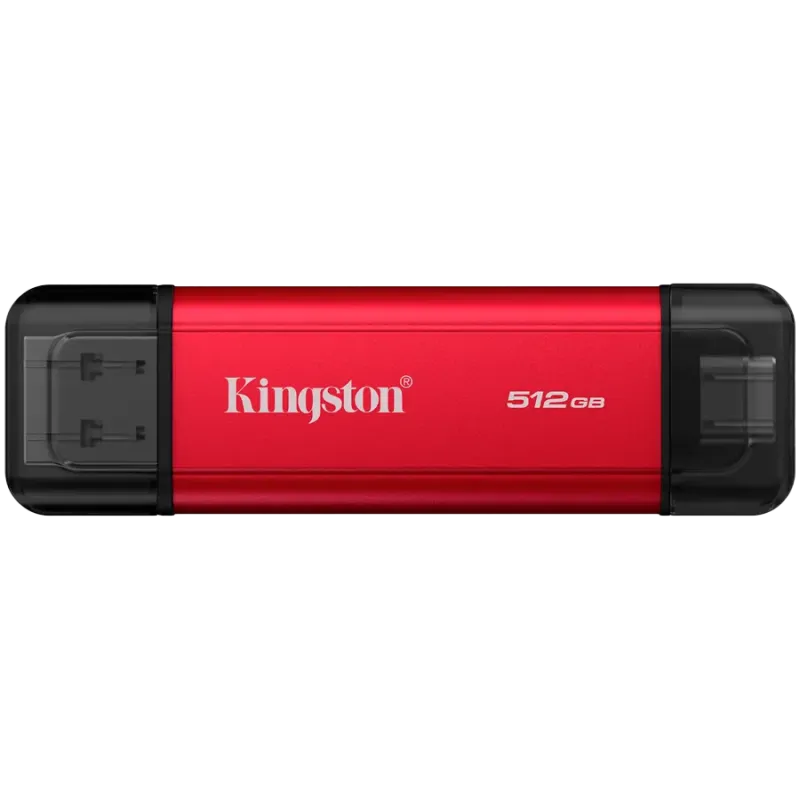 Kingston 512GB Dual USB-A/C Portable SSD, Up to 1050MB/s USB 3.2 Gen 2 - 1