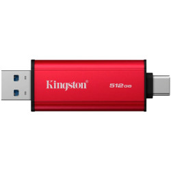 Kingston 512GB Dual USB-A/C Portable SSD, Up to 1050MB/s USB 3.2 Gen 2 - 2