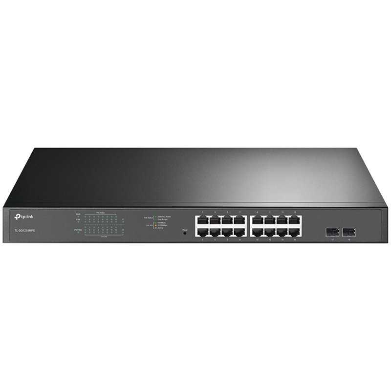 TP-Link TL-SG1218MPE 16-Port Gigabit PoE+ Easy Smart Switch,16 Gigabit PoE+ RJ45 Ports,2 x SFP, 2× combo gigabit SFP slots,802.3