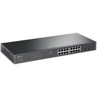 TP-Link TL-SG1218MPE 16-Port Gigabit PoE+ Easy Smart Switch,16 Gigabit PoE+ RJ45 Ports,2 x SFP, 2× combo gigabit SFP slots,802.3