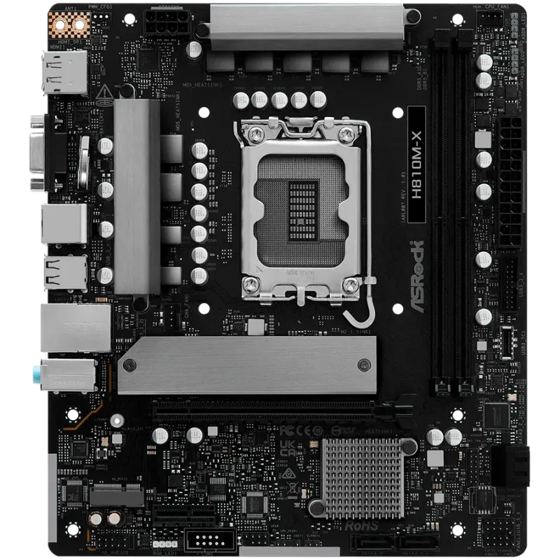 ASROCK H810M-X mATX LGA1851 DDR5 - 1