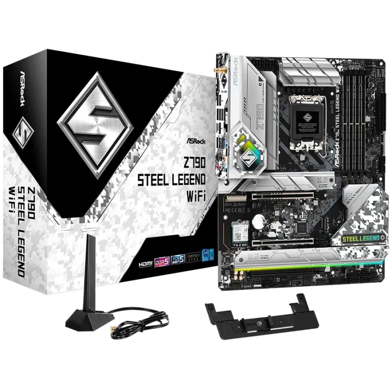 ASROCK MB Desktop Z790 Steel Legend (S1700, 4x DDR5, 1x PCIe 5.0 x16, 1x PCIe 4.0 x16, 1x PCIe 3.0 x1, 4x Hyper M.2, 1x Blazing 