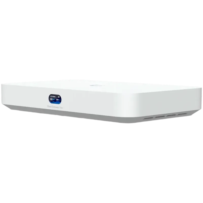Ubiquiti UniFi UCG-Fiber-EU Desktop 10G Cloud Gateway with integrated PoE switch, Includes full UniFi application suite for devi
