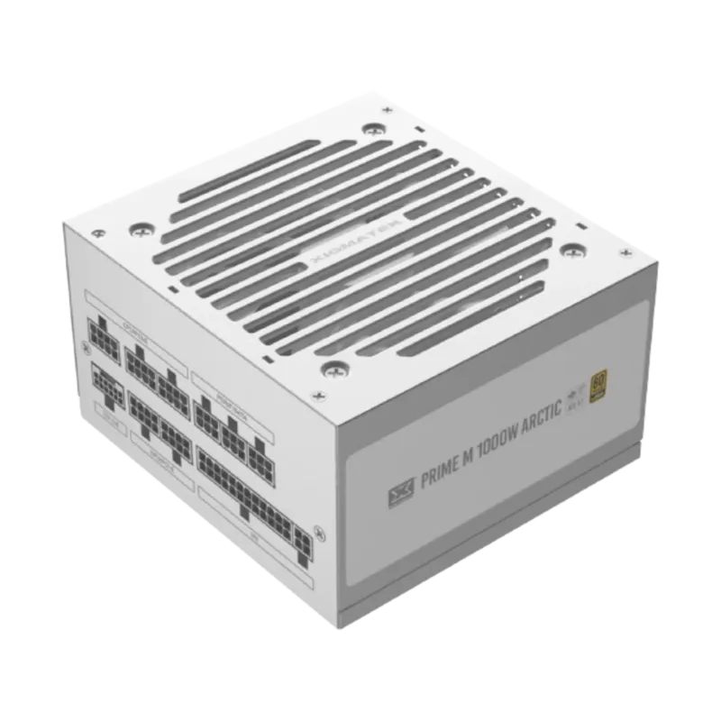 Xigmatek Prime M 1000W Arctic (WH,80+Gold 230V EU, ATX3.1 & PCI-E 5.1,LLC D2D & APFC, 120mm Fan,Full Modular, EU Cord, Color Box