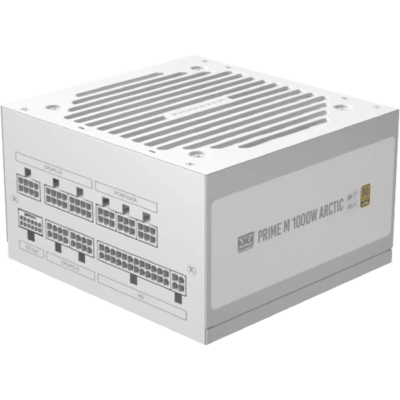 Xigmatek Prime M 1000W Arctic (WH,80+Gold 230V EU, ATX3.1 & PCI-E 5.1,LLC D2D & APFC, 120mm Fan,Full Modular, EU Cord, Color Box