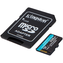 Kingston 256GB microSDXC Canvas Go Plus Gen4 200MB/s A2 U3 V30 Card + Adapter - 2