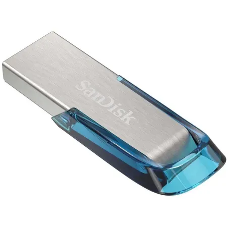 SANDISK Ultra Flair 64GB, USB 3.0, 150MB/s read - Tropical Blue - 1