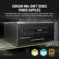 CORSAIR RM1000x Shift 1000 Watt 80 PLUS GOLD Certified Fully Modular Power Supply - 2