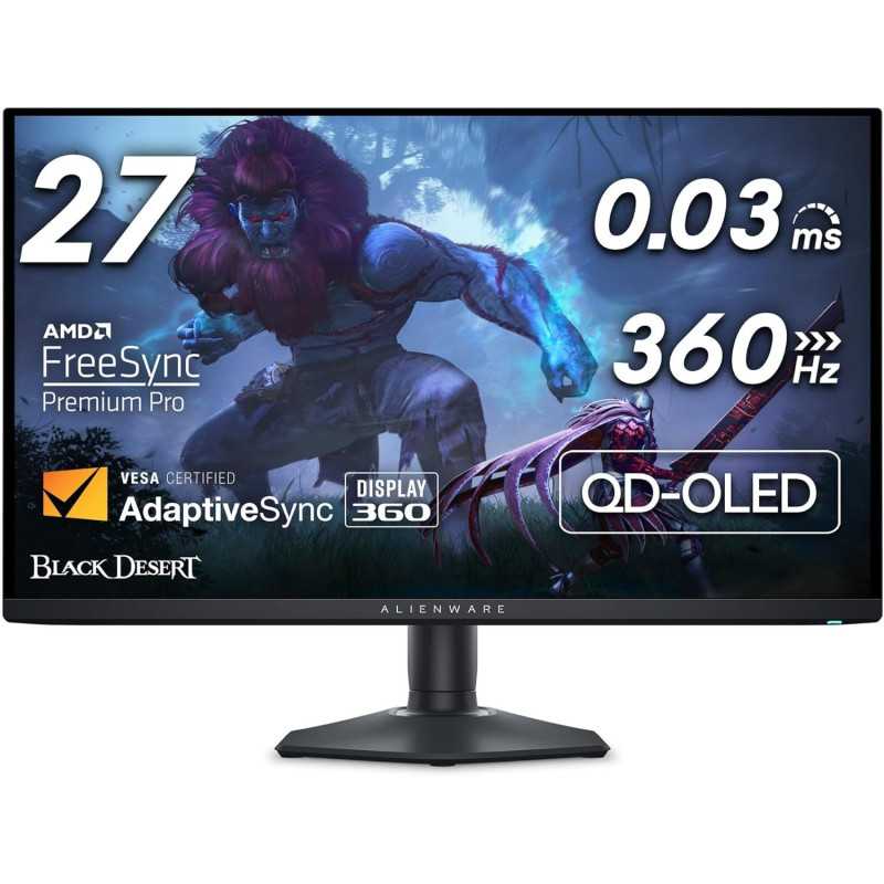 Alienware AW2725DF Gaming Monitor, 27" (26.7") QD OLED QHD 2560x1440 360Hz AG, 1000 cd/m2 (HDR peak), 1.5m:1, 0.03ms, 178/178, 2