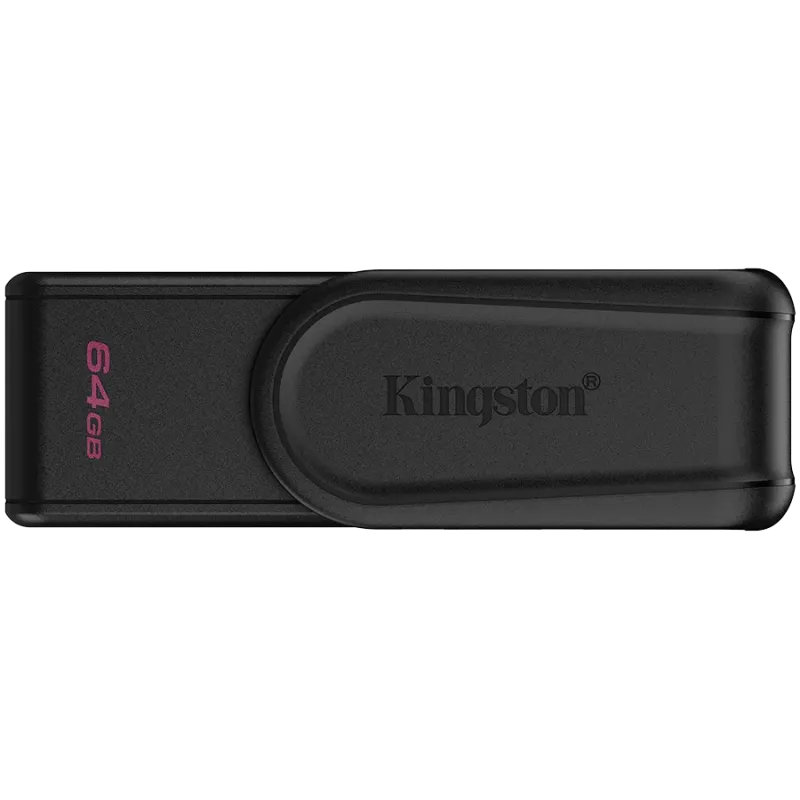 Kingston 64GB Portable USB 3.2 Gen 1 DataTraveler Exodia S (Black/Black) - 1