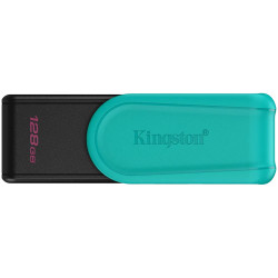 Kingston 128GB Portable USB 3.2 Gen 1 DataTraveler Exodia S (Black/Turquoise) - 1