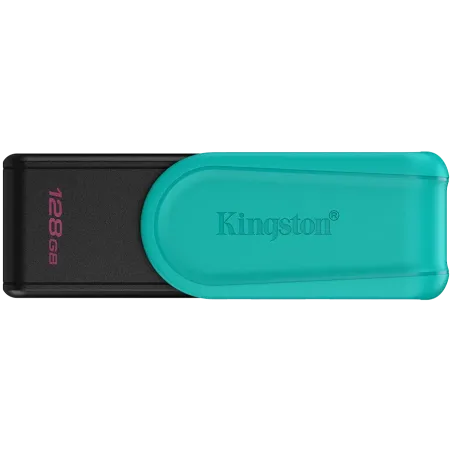 Kingston 128GB Portable USB 3.2 Gen 1 DataTraveler Exodia S (Black/Turquoise) - 1