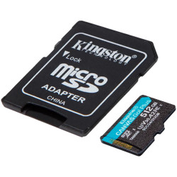 Kingston 512GB microSDXC Canvas Go Plus Gen4 200MB/s A2 U3 V30 Card + Adapter - 2