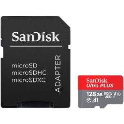 SANDISK High Endurance microSDXC 128GB + SD Adapter - for dash cams & home monitoring, up to 10,000 Hours, Full HD / 4K videos, 
