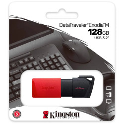 Kingston 128GB USB3.2 Gen1 DataTraveler Exodia M (Black + Red) - 3