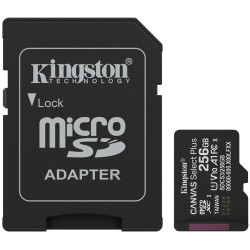 Kingston 256GB microSDXC Canvas Select Plus Gen3 150MB/s A1 Card + Adapter - 1