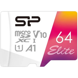 SILICON POWER 64GB Elite microSDHC/SDXC U1 V10 Full HD 1080p - 1