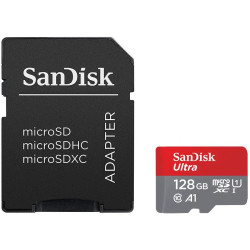 SANDISK Ultra microSDXC 128GB + SD Adapter 100MB/s Class 10 UHS-I - 1