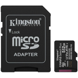 Kingston 512GB microSDXC Canvas Select Plus Gen3 150MB/s A1 Card + Adapter - 1