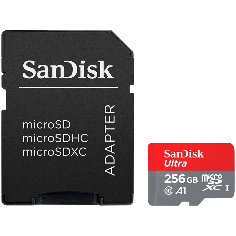 SANDISK Ultra microSDXC 256GB + SD Adapter 150MB/s A1 Class 10 UHS-I - 1