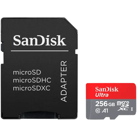 SANDISK Ultra microSDXC 256GB + SD Adapter 150MB/s A1 Class 10 UHS-I - 1