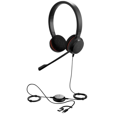 JABRA Evolve 20, Stereo UC, USB C/A adapter - 1