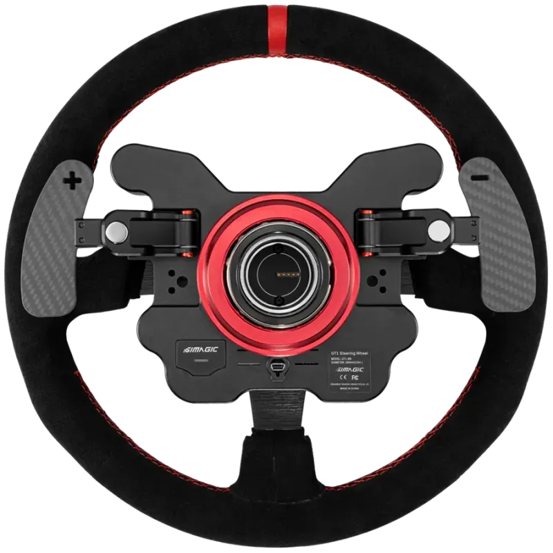 SIMAGIC GT1 Round Steering Wheel, Shifter Paddles, Suede| QR70 Included. S210 - 1