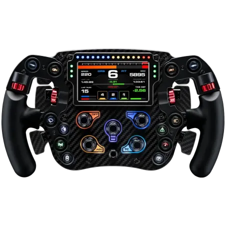 SIMAGIC FX Pro Steering Wheel with Color Screen ,Full Carbon Fiber, Six Paddles, QR50 Included. S203 - 1