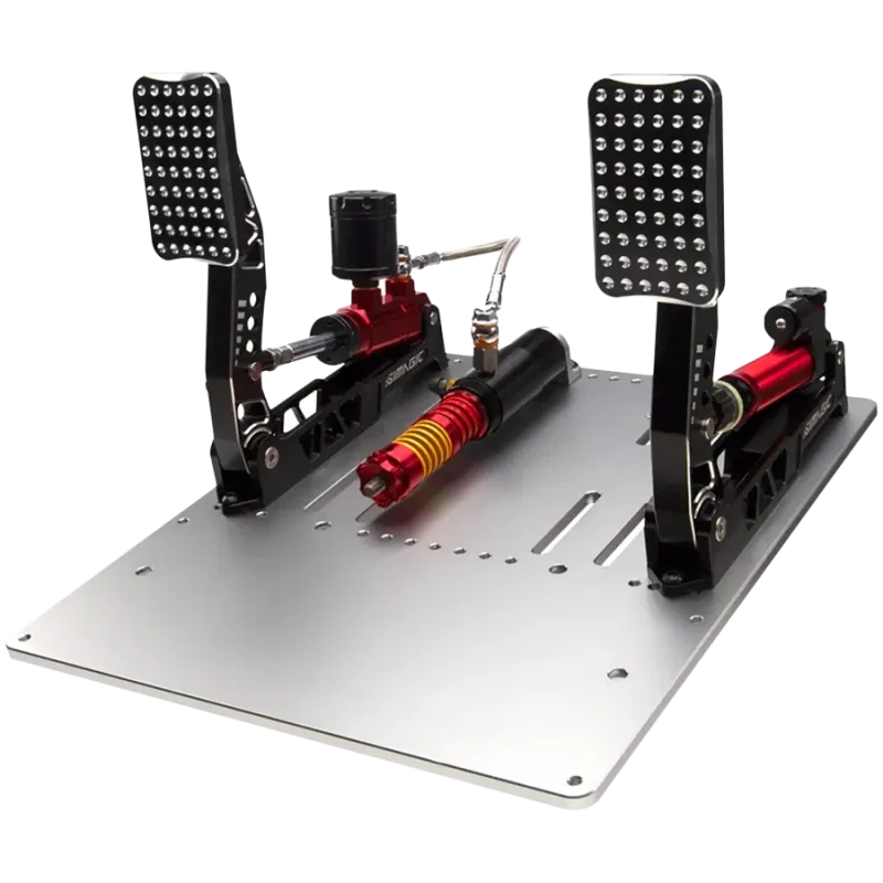 SIMAGIC Crimson Edition, Hydraulic Dual-pedal Set, 200kg Loadcell, Standard Throttle Plate. S312 - 1
