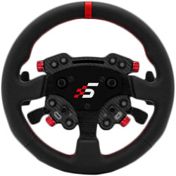 SIMAGIC GT1 Round Steering Wheel with GT Pro Hub(K)| Shifter & Clutch Paddles, Leather,QR70 Included. S207 - 1