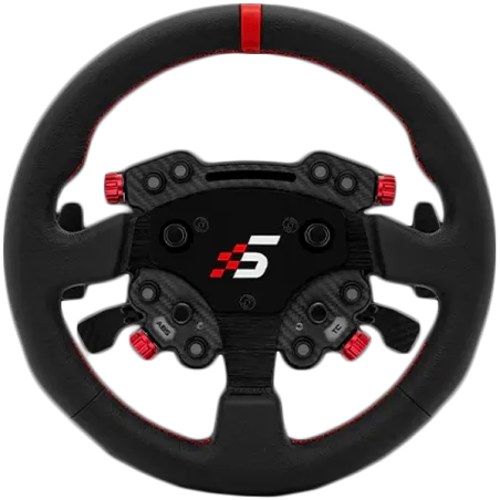 SIMAGIC GT1 Round Steering Wheel with GT Pro Hub(K)| Shifter & Clutch Paddles, Leather,QR70 Included. S207 - 1