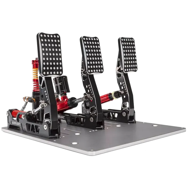 SIMAGIC Crimson Edition, Hydraulic Tri-pedal Set, 200kg Loadcell, Standard Throttle Plate. S310 - 1