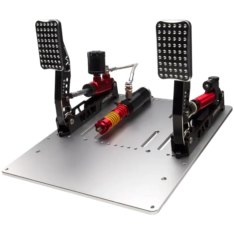 SIMAGIC Crimson Edition, Hydraulic Dual-pedal Set, 100kg Loadcell, Standard Throttle Plate. S311 - 1