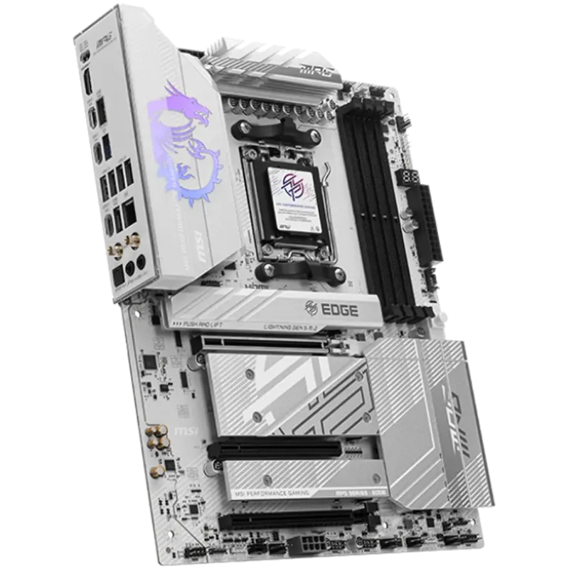 MSI MPG B850 EDGE TI WIFI, ATX, Socket AM5, 4x DDR5 Dual Channel DDR5 up to 8400(OC)MHz, 3x PCIe 3.0 x16 slot, 4x M.2 slot, 4x U