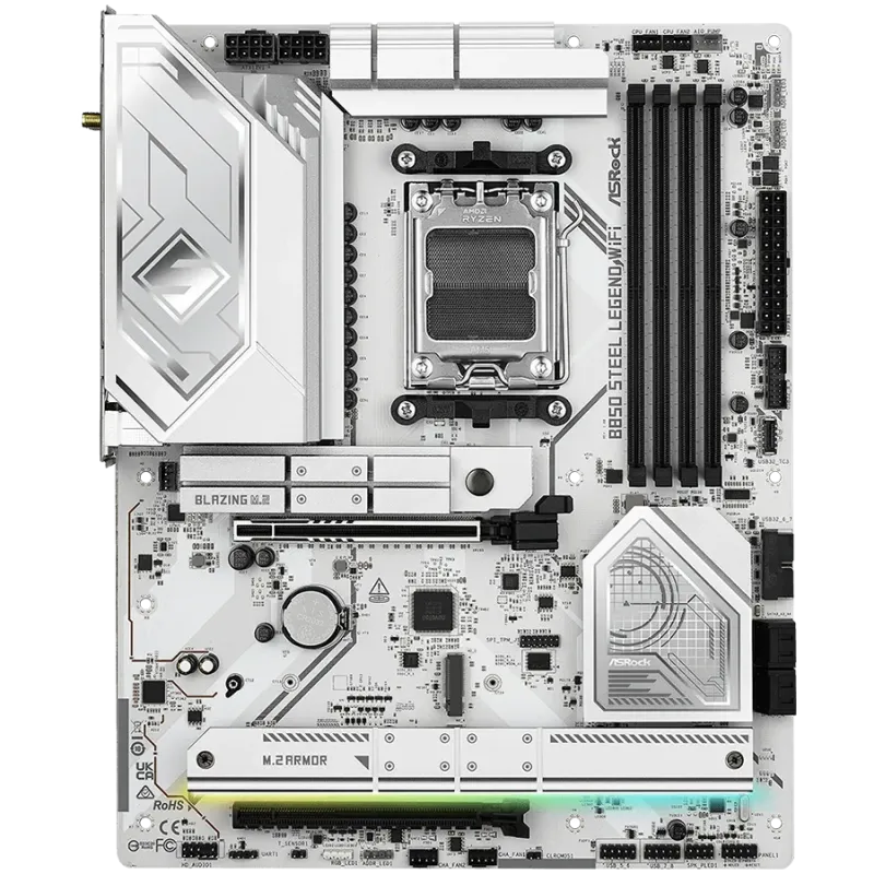 ASROCK MB Desktop B850 STEEL LEGEND WIFI, AM5, 4x DDR5, 1x PCIe 5.0 x16, 1x Blazing M.2(PCIe Gen5x4), 3x Hyper M.2, 4x SATA3, RA