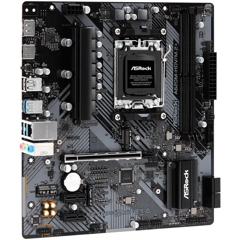 ASROCK MB A620 AM5 2 x DDR5 1 x HDMI 1 x DisplayPort 2 x M.2 4 x SATA3 Micro ATX - 1