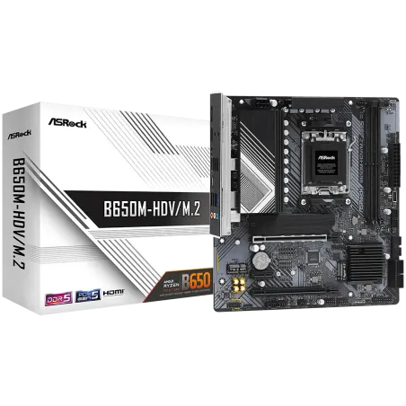 ASROCK MB Desktop B650M-HDV/M2, AM5, 2x DDR5, 2x PCIe 4.0 x16, 1x PCIe 4.0 x1, 1x Blazing M.2(PCIe Gen5x4), 1x Hyper M.2(PCIe Ge