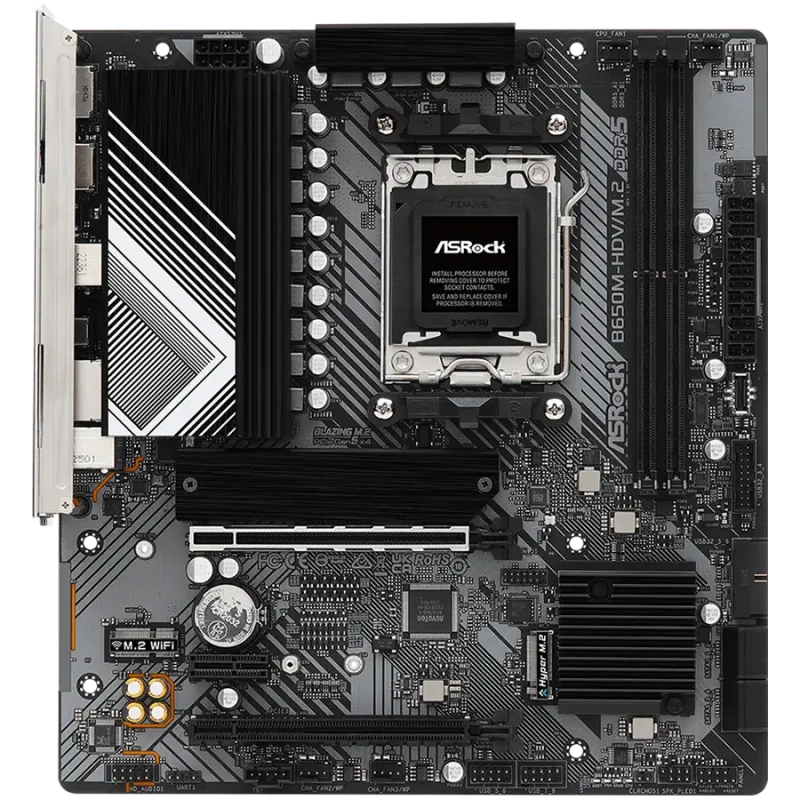ASROCK MB Desktop B650M-HDV/M2, AM5, 2x DDR5, 2x PCIe 4.0 x16, 1x PCIe 4.0 x1, 1x Blazing M.2(PCIe Gen5x4), 1x Hyper M.2(PCIe Ge