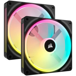 CORSAIR iCUE LINK QX140 RGB, 140mm Magnetic Dome RGB Fan, Dual Fan Kit - 1